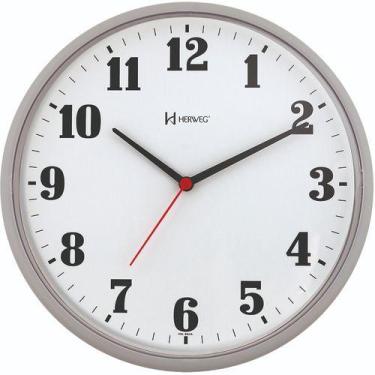 Imagem de Relogio de parede herweg 6126-024 cinza