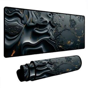 Imagem de Novo Mouse Pad Gamer Deskpad Speed Extra Grande Borda Costurada Profissional 60x30  -  Rochas Cinzas