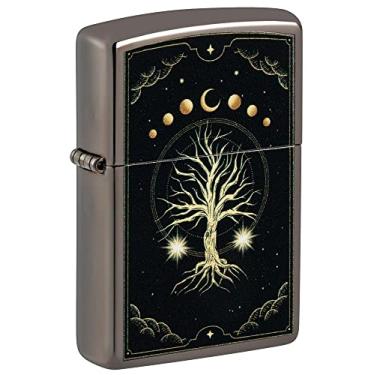 Imagem de Zippo Isqueiro de bolso de gelo preto Mystic Nature Design