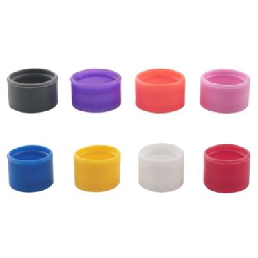 Imagem de CHENJIN 8 peças antena de rádio bidirecional anel fita de borracha oito cores agrupamento universal cor anel de identificação decoração produtos digitais acessórios para walkie talkie