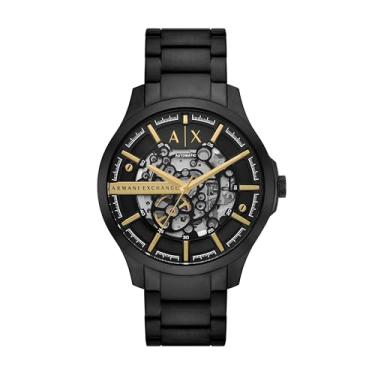 Imagem de Armani Exchange Relógio masculino automático de aço inoxidável preto (modelo: AX2463), Preto