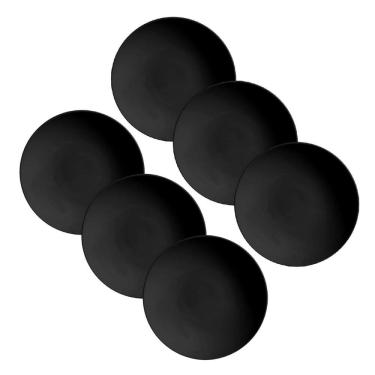 Imagem de Conjunto De 6 Pratos Fundo Coup Preto Acetinado Alleanza