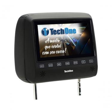 Imagem de Encosto De Cabeca Com Monitor Tech One Slim Sem Dvd Grafite