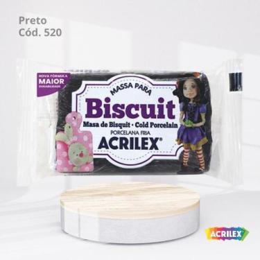 Imagem de Massa para biscuit 90g preto - ACRILEX