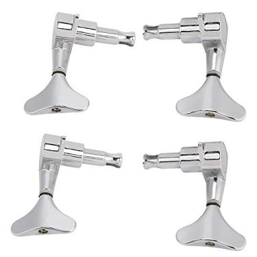 Imagem de Dioche Precision Sealed Bass Tuning Pegs 2L2R Design de Rabo de Peixe para Estabilidade Aprimorada e Substituição de Baixo DIY? (Prata)