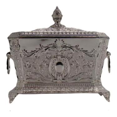 Imagem de Açucareiro Acabamento Fino Em Metal Indiano 17 X 15