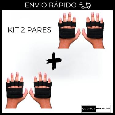 Imagem de Kit: 2 Pares de Luvas Caleira De Academia Para Musculação Treino exerc
