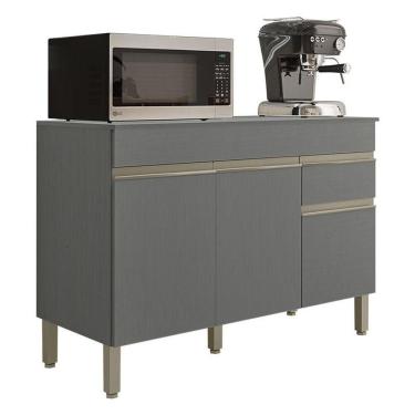 Imagem de Balcão De Pia Line 120 Cm Com Tampo Gris - Kits Paraná