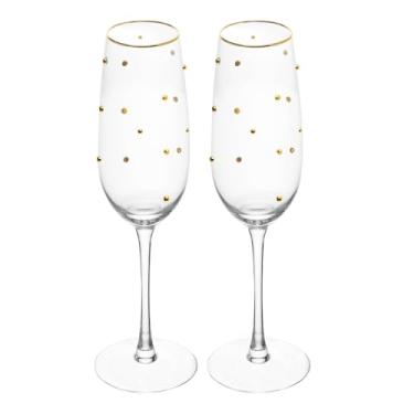 Imagem de WOLFF - Conjunto 2 Taças para Champanhe Balls Fio de Ouro 220ml Vidro