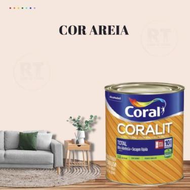 Imagem de Esmalte Sintético Base Água Coral Coralit 800ml Tinta Cor Marrom Brilh