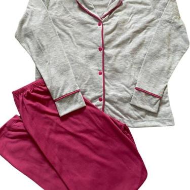 Imagem de Conjunto Pijama de Frio Aberto Americano Manga Longa com Punho - Nanna