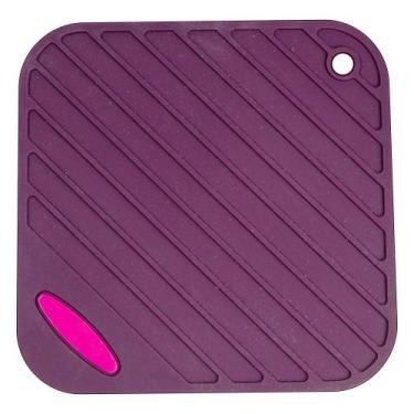 Imagem de Descanso Para Panelas em Silicone Resistente 17x17cm Quadrado Moda do 