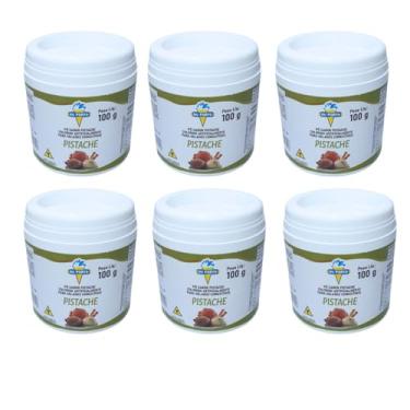 Imagem de 06 Base em Pó Para Sorvetes Picolés Geladinhos Vários Sabores Kit (Pistache)