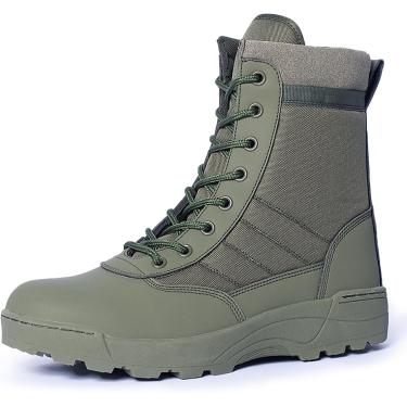 Imagem de Botas De Combate Masculinas Botas Militares Ultraleves E Respiráveis Botas Táticas Do Deserto Ao Ar Livre Botas De Patrulha Do Exército Polícia De Segurança, Green, 40 EU