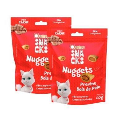 Imagem de Kit 2 Snacks Quatree Nuggets para Gatos Sabor Carne 60g