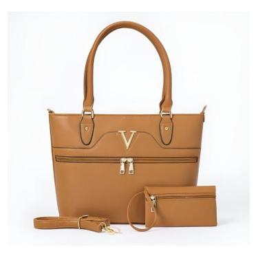 Imagem de Bolsa Feminina Transversal Grande De Couro Pu Trabalho Linda - Alwy