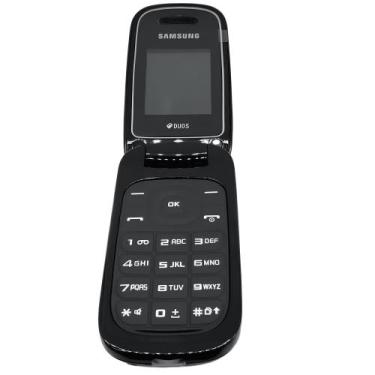 Imagem de Telefone Samsung Fácil Para Idosos com 2 Chips e Teclão, Preto