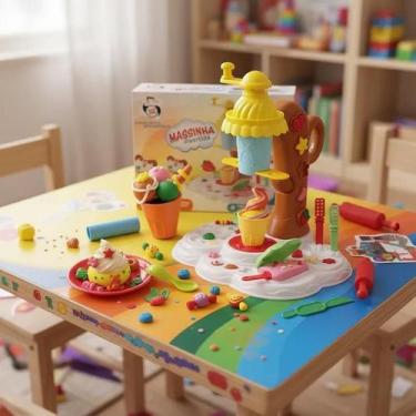 Imagem de Brinquedo Massinha Modelar Maquina Sorveteria Divertida - Pica Pau
