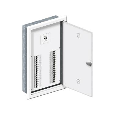 Imagem de Quadro De Embutir C/Barramento P/Disjuntores de 225A DIN Universal QDETG-II Bege – Cemar | 70 Disjuntores Cód. 904426