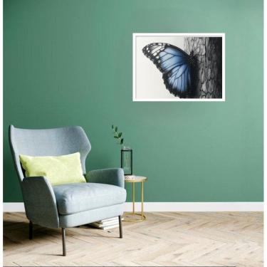 Imagem de Quadro Decorativo Borboleta Azul Parede - 50X70Cm