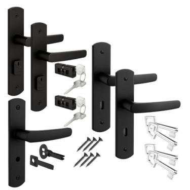 Imagem de Kit 2 Fechadura Completa Soprano Porta Madeira Entrada Externa + 2 Fechadura Interna Quarto + 1 Fechadura Chave Fixa Banheiro