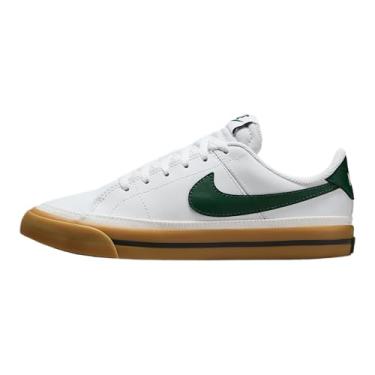 Imagem de Nike Tênis masculino Court Legacy (criança grande), Branco/abeto/gengiva marrom claro/antracite, 16