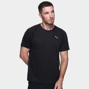 Imagem de Camiseta Puma Run Velocity Poly Masculina, Preto, G