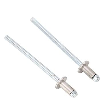 Imagem de 2 PCs Rosette Porta Tag Rebites, Rebite de Traço de Alta Resistência à Prata para Fixar a Placa de Identificação Em Veículos