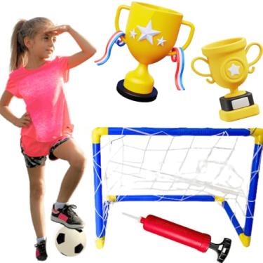 Imagem de Jogo Futebol Trave para futsal infantil quadra dia das criança 2 anos Gol Golzinho de rua handebol menino menina presente natal aniversario campinho ao ar livre campo aberto