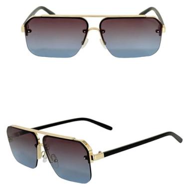 Imagem de JRLLFD Óculos de sol femininos vintage, sem aro, proteção solar, para homens (G04)