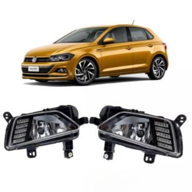 Imagem de Par Farol Auxiliar Polo Virtus 2018 A 2022 Com Led