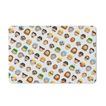 Imagem de Tapete de Tecido Licenciado CHAVES - Emojis Branco