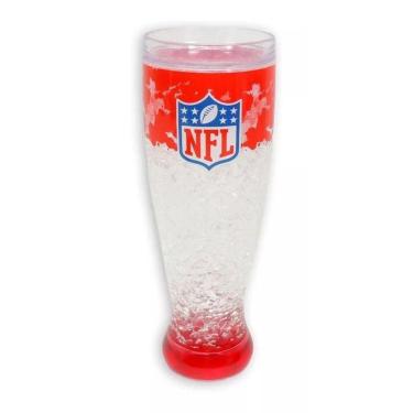 Imagem de Copo Taça Chopp Pilsner Nfl Vermelho Gel Congelante 450Ml