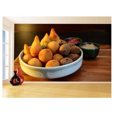 Imagem de Papel De Parede Alimentos Salgados Coxinha Bar 3,5M Al531