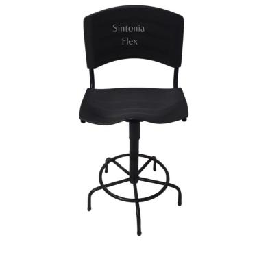 Imagem de Cadeira Iso Caixas Alta Base Ferro Fixa Balcao Recepçao