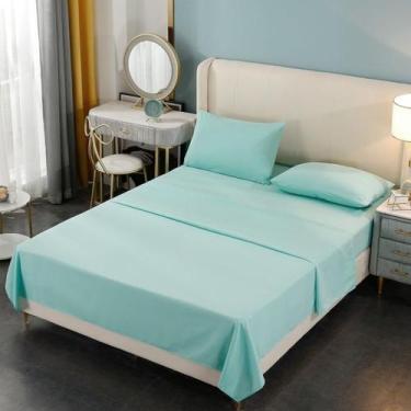 Imagem de Conjunto de roupa de cama Sabana King 200 Thread Count Water Green - L