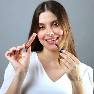 Imagem de Gloss Labial Holográfico Vegano Natural Golden - 4,5ml - Cor 03 - ANNE