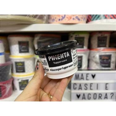 Imagem de Potinho Tupperware Pimenta PB 140 ml - Preto e Branco