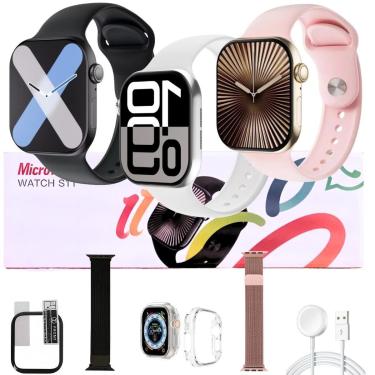 Imagem de Relogio Smartwatch S11 Masculino Feminino Gps Nfc Chatgpt Android iOS Série 11 Amoled Responde Whatz-Unissex