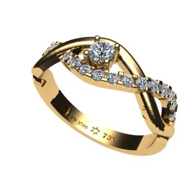 Imagem de Anel infinito ouro 750 com diamantes