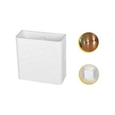 Imagem de Arandela Externa Slim Dois Fachos Luminária Parede Led 3w - Opus, Bran