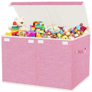 Imagem de Caixa de armazenamento de brinquedos VERONLY grande dobrável 62x33x41c