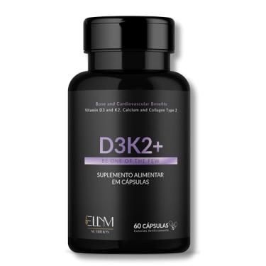 Imagem de Vitamina D3 + K2 60 Capsulas ELLYM NUTRITION 2000 ui D3 120 mcg K2 MK7 com Colágeno Tipo 2 e Calcio