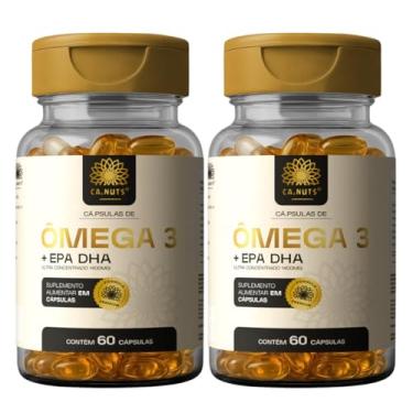 Imagem de Ômega 3 1400mg Rico em EPA DHA Ultra Concentrado | Sem sabor residual | Ca.nuts 60 Cápsulas (2 Potes - 120 Cápsulas)