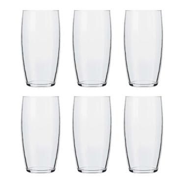 Imagem de Jogo de Copos Long Drink de Vidro Liso com 6 Peças 300ml, e Ideal para Casa, Escritório, Bar, Decoração e Uso Diário(UNICA)