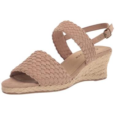 Imagem de Bella Vita Sandália Mariella feminina, Camurça amêndoa, 6.5 Narrow