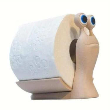 Imagem de Suporte Caracol Porta Papel Higiênico Para Banheiro C1 - Pra vc