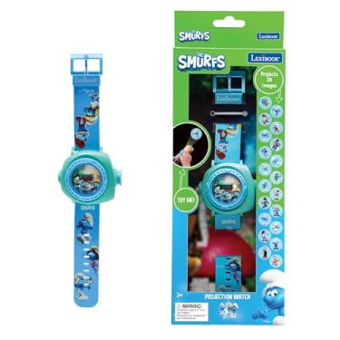 Imagem de LEXiBOOK, The Smurfs, relógio de pulso ajustável com tela digital com 20 projeções do universo Smurfs, para crianças, DMW050SF