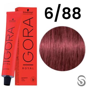 Imagem de Schwarzkopf Igora Royal Coloração 6/88 Louro Escuro Vermelho Extra 60m