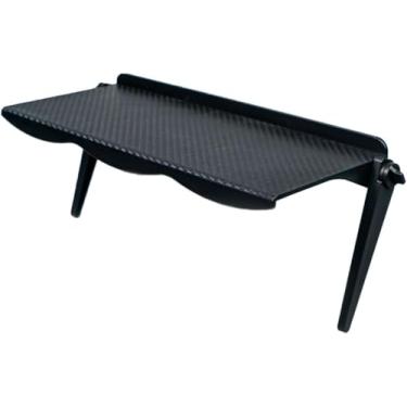 Imagem de Prateleira superior de TV com plataforma de 28 cm de largura - Prateleira de caixa de cabo ajustável para prateleira de TV montada na parede para caixa de cabo, dispositivos de transmissão, roteador e